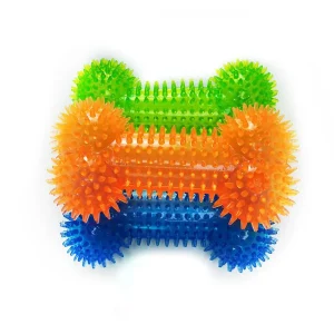 Bone Shape Rubber Dog Chew Toy, Interactive TPR Training Pet Toy for Dogs