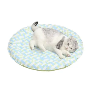 Solid Oxford Fabric Pet Cooling Gel Pad, Non-Toxic Washable Dog Bed for Summer