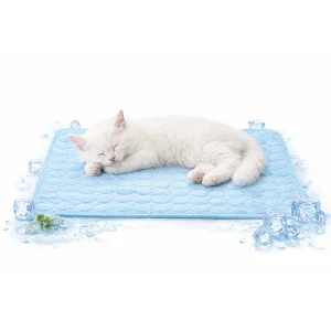 Ice Silk Pet Cooling Mat, Breathable Summer Pad with Non-Slip Mesh Backing for Dogs and Cats