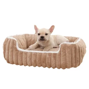 All-Season Square Pet Bed, Thickened Soft Rabbit Plush Comfort Bed for Cats and Dogs