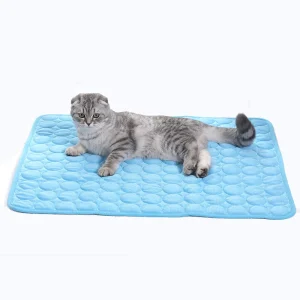Pet Cooling Mat for Dogs, Summer Ice Pad with Water Absorbent Top and Waterproof Bottom